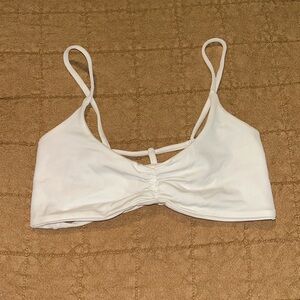 Detailed Back Pattern, White Bikini Top - Worn Once
